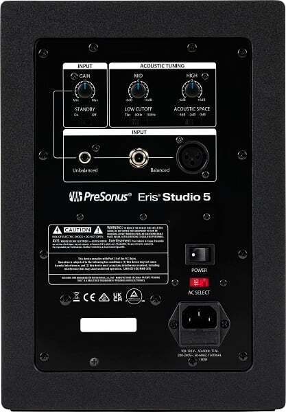 ERIS STUDIO 5 5.25-INCH 2-WAY ACTIVE STUDIO MONITORS WITH EBM WAVEGUIDE,48 HZ TO 20 KHZ FREQUENCY RESPONSE